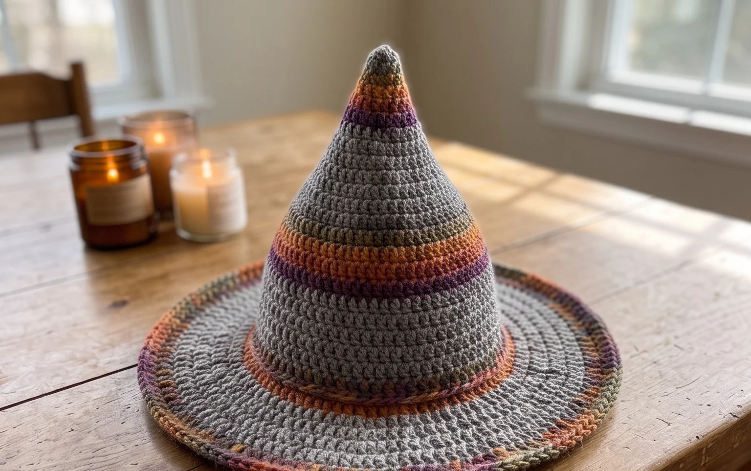 Easy Crochet Witch Hat Pattern for Halloween Decor