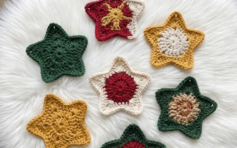 3 Easy Crochet Christmas Star Ornament Patterns for You