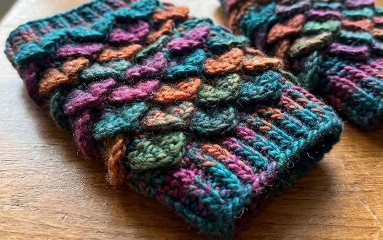 Dragon Scale Fingerless Mitts